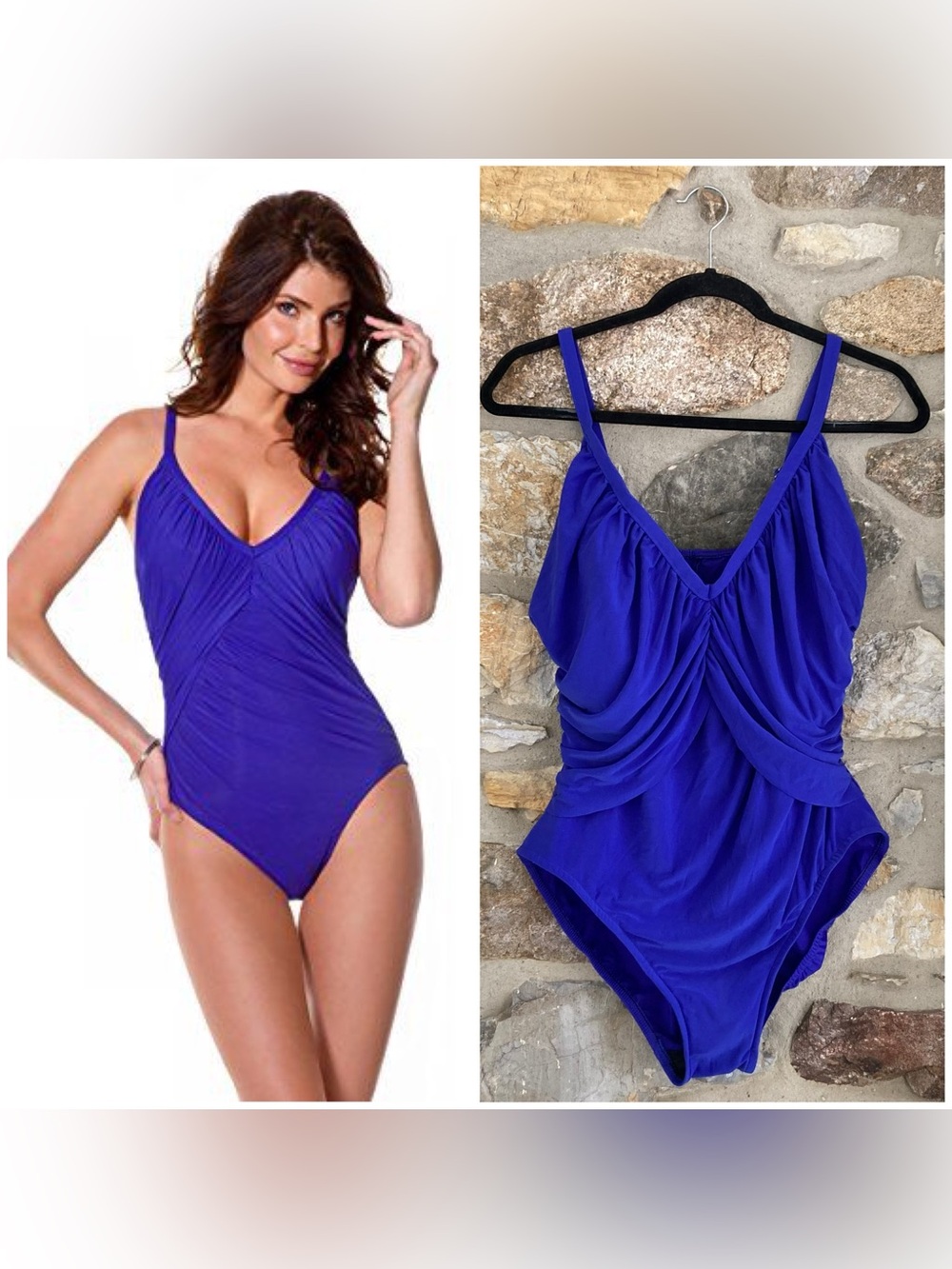 Miraclesuit-Magicsuit Shirred Solids Roxy Twilight 1‎ Piece Swimsuit
